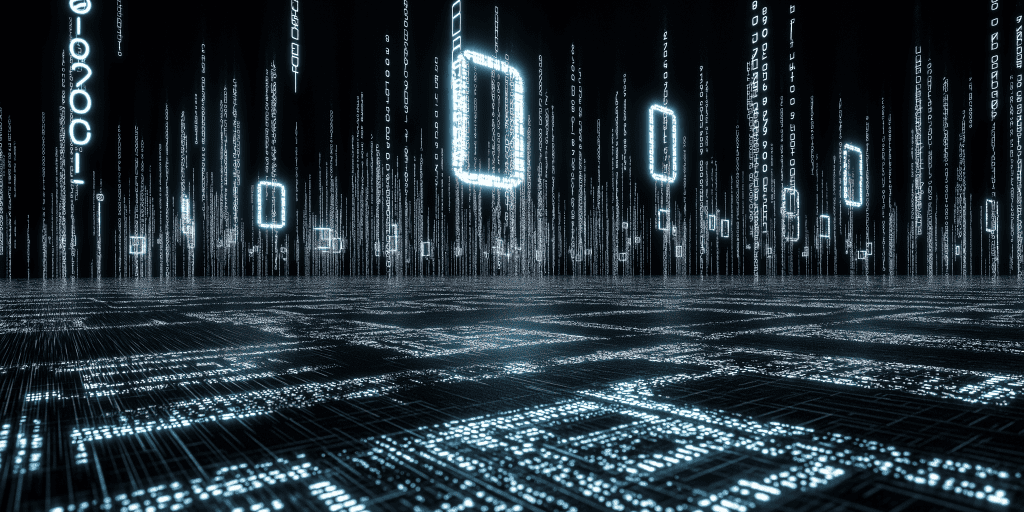 a digital image of numbers falling from a floor