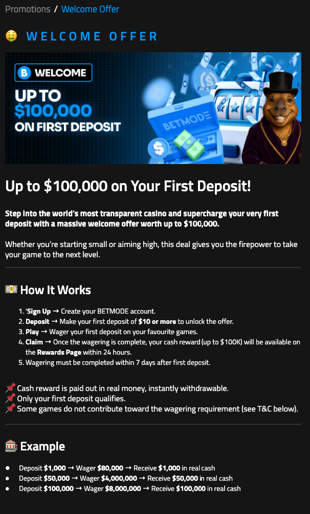 BETMODE bonus screenshot taken on an iPhone in October 2025.