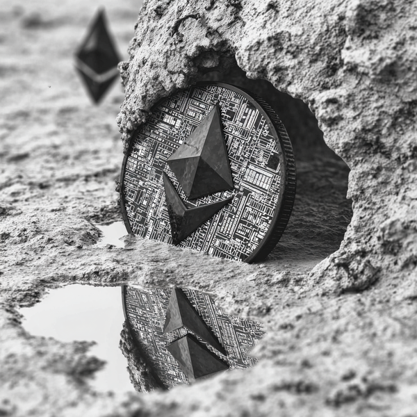 A crypto coin in a cave - black and white illustration for the no deposit bonus page of free crypto bonus.